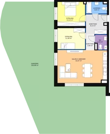 3 pokoje, mieszkanie 75,78 m², parter, oferta nr D 0.04, Naramowicka 100, Poznań, Winogrady, Winogrady, ul. Naramowicka 100