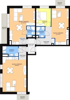 4 pokoje, mieszkanie 116,37 m², piętro 2, oferta nr D 2.04, Naramowicka 100, Poznań, Winogrady, Winogrady, ul. Naramowicka 100