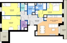 4 pokoje, mieszkanie 96,10 m², piętro 8, oferta nr F/177, Goplana Budynek F, Poznań, Jeżyce, ul. św. Wawrzyńca