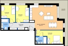 4 pokoje, mieszkanie 97,31 m², piętro 8, oferta nr F/135, Goplana Budynek F, Poznań, Jeżyce, ul. św. Wawrzyńca