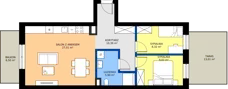 3 pokoje, mieszkanie 60,64 m², parter, oferta nr C.58, Tarasy Bernardyńskie Budynek C, Kalisz, Śródmieście, ul. Kazimierza Mystkowskiego