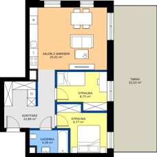 3 pokoje, mieszkanie 60,71 m², parter, oferta nr C.96, Tarasy Bernardyńskie Budynek C, Kalisz, Śródmieście, ul. Kazimierza Mystkowskiego