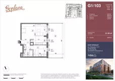 2 pokoje, mieszkanie 48,94 m², piętro 1, oferta nr G1/12, Osiedle Goplana Budynek G, Poznań, Jeżyce, ul. Świętego Wawrzyńca