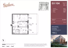 3 pokoje, mieszkanie 51,98 m², parter, oferta nr G1/104, Osiedle Goplana Budynek G, Poznań, Jeżyce, ul. Świętego Wawrzyńca