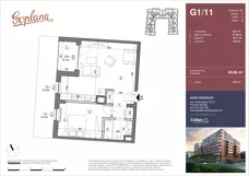 2 pokoje, mieszkanie 49,86 m², piętro 1, oferta nr G1/11, Osiedle Goplana Budynek G, Poznań, Jeżyce, ul. Świętego Wawrzyńca