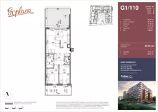 3 pokoje, mieszkanie 66,37 m², piętro 1, oferta nr G1/14, Osiedle Goplana Budynek G, Poznań, Jeżyce, ul. Świętego Wawrzyńca