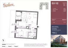 2 pokoje, mieszkanie 48,94 m², piętro 1, oferta nr G1/12, Osiedle Goplana Budynek G, Poznań, Jeżyce, ul. Świętego Wawrzyńca