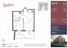2 pokoje, mieszkanie 40,91 m², parter, oferta nr G1/4, Osiedle Goplana Budynek G, Poznań, Jeżyce, ul. Świętego Wawrzyńca