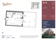 1 pokój, mieszkanie 30,92 m², piętro 1, oferta nr G1/126, Osiedle Goplana Budynek G, Poznań, Jeżyce, ul. Świętego Wawrzyńca