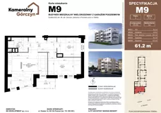 3 pokoje, mieszkanie 61,20 m², piętro 2, oferta nr M09, Kameralny Górczyn, Poznań, Górczyn, ul. Daleka 35