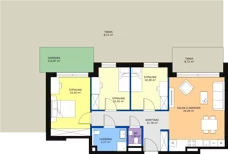 4 pokoje, apartament 81,34 m², parter, oferta nr B2.0.1_nps, Oliva Koncept II, Gdańsk, Oliwa, ul. Karwieńska