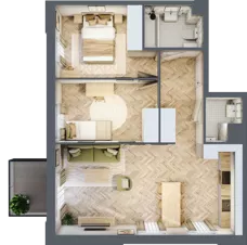 3 pokoje, mieszkanie 61,03 m², piętro 2, oferta nr 1.2.10, Rytelska, Gdańsk, Orunia Górna-Gdańsk Południe, ul. Rytelska
