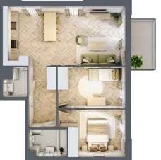 3 pokoje, mieszkanie 61,03 m², piętro 1, oferta nr 1.1.04, Rytelska, Gdańsk, Orunia Górna-Gdańsk Południe, ul. Rytelska