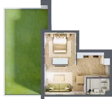 1 pokój, mieszkanie 33,80 m², parter, oferta nr 2.0.06, Rytelska, Gdańsk, Orunia Górna-Gdańsk Południe, ul. Rytelska