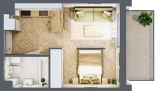 1 pokój, mieszkanie 27,65 m², piętro 4, oferta nr 2.4.08, Rytelska, Gdańsk, Orunia Górna-Gdańsk Południe, ul. Rytelska