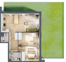 3 pokoje, mieszkanie 61,03 m², parter, oferta nr 2.0.09, Rytelska, Gdańsk, Orunia Górna-Gdańsk Południe, ul. Rytelska