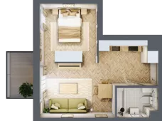 1 pokój, mieszkanie 33,80 m², piętro 1, oferta nr 2.1.12, Rytelska, Gdańsk, Orunia Górna-Gdańsk Południe, ul. Rytelska