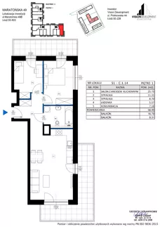 3 pokoje, mieszkanie 58,49 m², piętro 1, oferta nr B51, Maratońska 49, Łódź, Polesie, Retkinia, ul. Maratońska 49