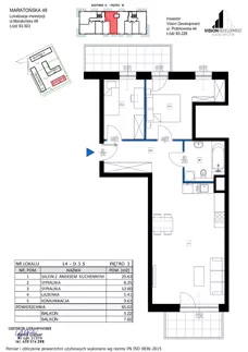 3 pokoje, mieszkanie 65,02 m², piętro 3, oferta nr 14, Maratońska 49, Łódź, Polesie, Retkinia, ul. Maratońska 49