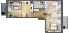 3 pokoje, mieszkanie 66,31 m², piętro 4, oferta nr A53, Maratońska 49, Łódź, Polesie, Retkinia, ul. Maratońska 49