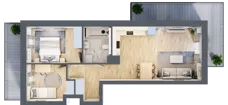 2 pokoje, mieszkanie 42,45 m², piętro 10, oferta nr C51, Maratońska 49, Łódź, Polesie, Retkinia, ul. Maratońska 49