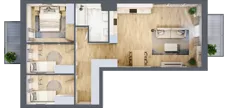1 pokój, mieszkanie 29,36 m², piętro 7, oferta nr C34, Maratońska 49, Łódź, Polesie, Retkinia, ul. Maratońska 49