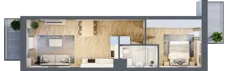 1 pokój, mieszkanie 29,32 m², piętro 2, oferta nr C9, Maratońska 49, Łódź, Polesie, Retkinia, ul. Maratońska 49