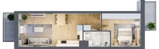 3 pokoje, mieszkanie 62,76 m², piętro 1, oferta nr C3, Maratońska 49, Łódź, Polesie, Retkinia, ul. Maratońska 49