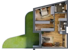 2 pokoje, apartament 64,91 m², parter, oferta nr 138, Folwark Scheiblera, Łódź, Widzew, ul. Tymienieckiego 33A