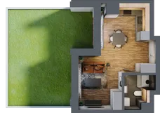1 pokój, apartament 26,69 m², parter, oferta nr 114, Folwark Scheiblera, Łódź, Widzew, ul. Tymienieckiego 33A