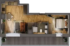 2 pokoje, apartament 39,85 m², piętro 4, oferta nr 102, Folwark Scheiblera, Łódź, Widzew, ul. Tymienieckiego 33A