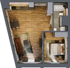 2 pokoje, apartament 50,23 m², piętro 2, oferta nr 55, Folwark Scheiblera, Łódź, Widzew, ul. Tymienieckiego 33A