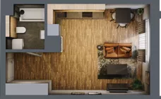 1 pokój, apartament 34,03 m², piętro 2, oferta nr 152, Folwark Scheiblera, Łódź, Widzew, ul. Tymienieckiego 33A