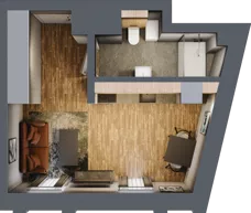 1 pokój, apartament 26,69 m², parter, oferta nr 114, Folwark Scheiblera, Łódź, Widzew, ul. Tymienieckiego 33A