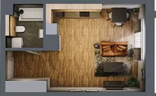 1 pokój, apartament 34,03 m², piętro 1, oferta nr 140, Folwark Scheiblera, Łódź, Widzew, ul. Tymienieckiego 33A