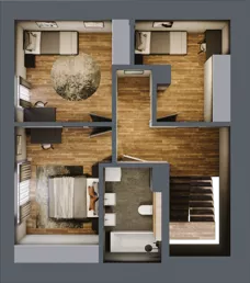 Dom 100,61 m², oferta nr D1, Folwark Scheiblera - domy, Łódź, Widzew, ul. Tymienieckiego 33A