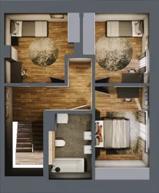 Dom 99,24 m², oferta nr D2, Folwark Scheiblera - domy, Łódź, Widzew, ul. Tymienieckiego 33A