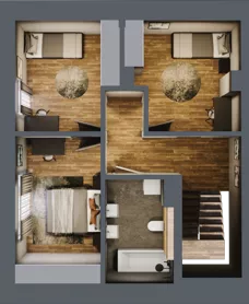 Dom 98,83 m², oferta nr D3, Folwark Scheiblera - domy, Łódź, Widzew, ul. Tymienieckiego 33A
