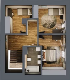 Dom 101,60 m², oferta nr D4, Folwark Scheiblera - domy, Łódź, Widzew, ul. Tymienieckiego 33A