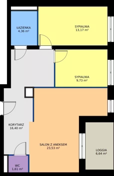 3 pokoje, mieszkanie 68,80 m², piętro 5, oferta nr 115, Rejtana Park, Łódź, Górna, ul. Sebastiana Felsztyńskiego 10