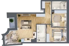 3 pokoje, mieszkanie 72,00 m², piętro 1, oferta nr 46, Kamienica Garbary 68, Poznań, Stare Miasto, Garbary, ul. Garbary 68