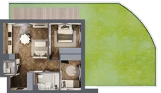 3 pokoje, mieszkanie 53,19 m², parter, oferta nr A.1, Premiera Bemowo, Warszawa, Bemowo, Chrzanów, ul. Coopera 5-7
