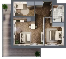 3 pokoje, mieszkanie 49,91 m², piętro 1, oferta nr A.10, Premiera Bemowo, Warszawa, Bemowo, Chrzanów, ul. Coopera 5-7