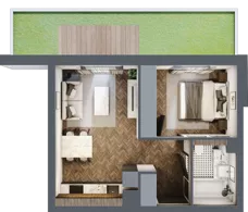 2 pokoje, mieszkanie 35,71 m², parter, oferta nr A.5, Premiera Bemowo, Warszawa, Bemowo, Chrzanów, ul. Coopera 5-7