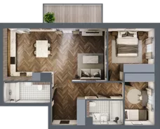 3 pokoje, mieszkanie 68,05 m², piętro 2, oferta nr A.13, Premiera Bemowo, Warszawa, Bemowo, Chrzanów, ul. Coopera 5-7