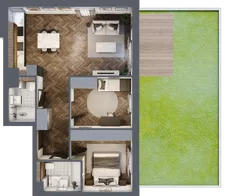 3 pokoje, mieszkanie 65,11 m², piętro 1, oferta nr D.9, Premiera Bemowo, Warszawa, Bemowo, Chrzanów, ul. Coopera 5-7