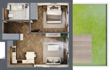 2 pokoje, mieszkanie 41,94 m², piętro 1, oferta nr C.8, Premiera Bemowo, Warszawa, Bemowo, Chrzanów, ul. Coopera 5-7