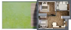 2 pokoje, mieszkanie 46,51 m², parter, oferta nr D.2, Premiera Bemowo, Warszawa, Bemowo, Chrzanów, ul. Coopera 5-7