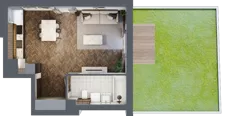 1 pokój, mieszkanie 36,79 m², parter, oferta nr D.4, Premiera Bemowo, Warszawa, Bemowo, Chrzanów, ul. Coopera 5-7