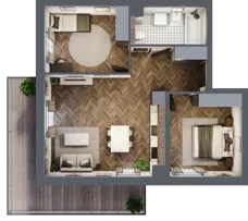 3 pokoje, mieszkanie 62,89 m², piętro 2, oferta nr D.11, Premiera Bemowo, Warszawa, Bemowo, Chrzanów, ul. Coopera 5-7